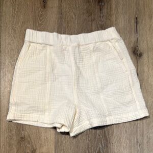 Madewell Cream Gauze Shorts